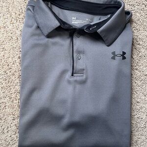Under Armour Men's Charcoal Grey Performance Polo